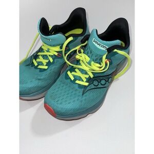 Saucony Women's Running Shoes Teal Yellow Size 9 Lightweight FormFit